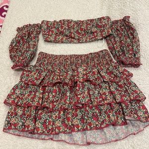 Two piece floral set